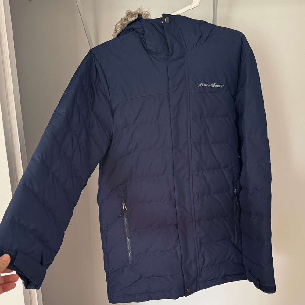Eddie Bauer Navy Puffer Jacket